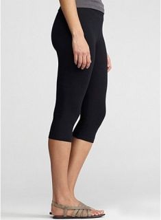 Capri Thick Leggings Tights Black White Knit Yoga L/XL/XXL100%cotton 