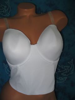   Cacique White Strapless 5 Way Convertible Bridal Long Line Bra 36DDD
