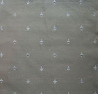   Panels Petite Fleur de Lys Beige 96 Pinch Pleated Lined Drapes Cotton