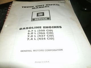 1981 CHEVROLET GMC 5.7L 6.0L 7.0L 7.4L GAS ENGINES REPAIR SHOP SERVICE 