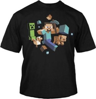 Minecraft Creepers Run Away  Licensed Youth T Shirt Tee XS S M L XL
