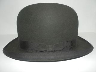 Vintage 1950s Mens Knox Black Derby Fedora Hat