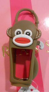 Bath & Body Works PocketBac Holder Brown Sock Monkey hand sanitizer 