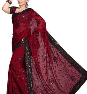   Designer Bollywood PartyWear Sari Embroidery Wedding Sarees Dress