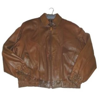 Zilli Brown Lambskin Leather w Cashmere Lining Jacket w Zip Off Collar 