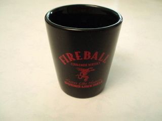 One NEW Fireball whiskey ceramic shot glass. Letter E.