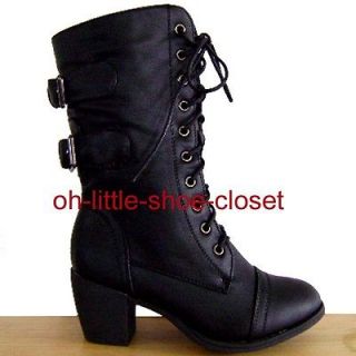 Baby Toddler Black Dressy Casual Military Riding Bike Boots Girls Size 