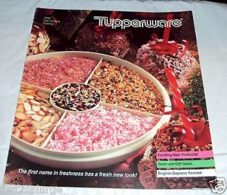 Fall Holiday 1992 Vintage Tupperware Catalog Sales Flyer Brochure 