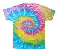 Saturn Multicolor Tie Dye T Shirts Youth XS to Adult XL Cotton Check 