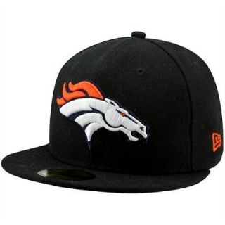 New Era Denver Broncos Solid State 59FIFTY Fitted Hat Black 5950 Cap