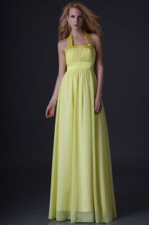 Formal Halter bridesmaid Gown Prom Ball Evening Dresses Full length 