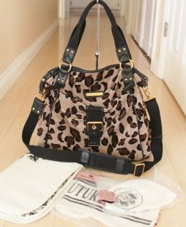   Juicy couture cheetah leopard baby diaper bag w/strap accessories