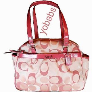   F18376 18376 Addison Signature Baby Girl Diaper Bag Tote NWT See All