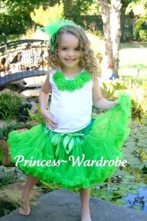 XMAS Bright Green FULL POSH Pettiskirt Skirt Party Dance Tutu Dress 4 