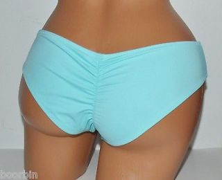 Victorias Secret Spa Blue Ruched Back Cheeky Hipkini Bottom S Small