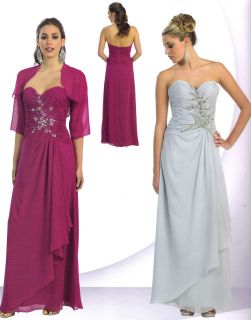 COLORS FORMAL MODEST MOTHER OF THE BRIDE GROOM LONG DRESS GOWN 