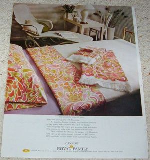 1969 Cannon towels linens & Temple Stuart furniture AD