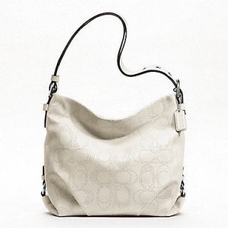 coach perforated leather handbag
