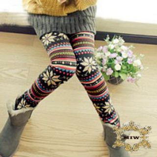 Sz S M L XL New *Knit Wool Like* thermal Leggings w colorful seasonal 