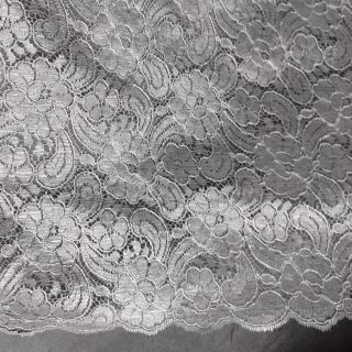   MESH W/CORDED FLORAL EMBROIDERY BRIDAL LACE FABRIC 50 BY THE YARD