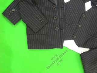 NEW Boys Formal Wear Pieces (Jacket or Vest or Pants) sz000–16 BLACK 