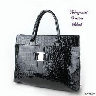 Luxury Handbag Crocodile Pattern Hobo Shopping Shopper Handbag Tote 