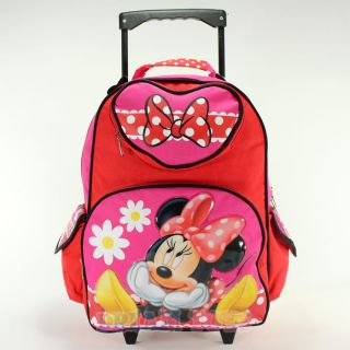 Minnie Mouse Daisy Roller 16 Large Backpack   Rolling Girls Bag 