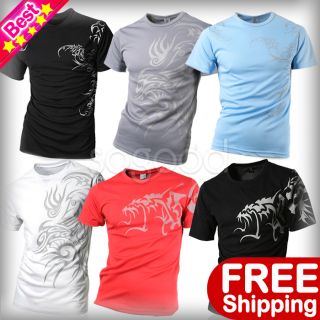   Coolon Casual Tattoo Graphic sports T Shirts Round Short Sleeve shirts