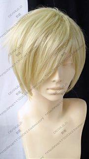 075 New Short Light Blonde Fashion Straight Wig