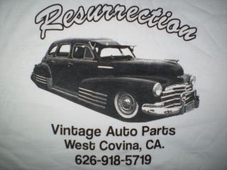 OFFICIAL RESURRECTION TEE SHIRT 1942 1946 1946 1947 1948 CHEVY GM BOMB 