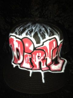 Airbrushed Trucker hat DIRTY style cap graffiti style with your name 