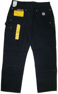 Carhartt Double Front Work Dungaree Original Fit Black NWT
