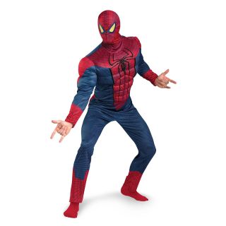 Mens Spiderman Costume Spider Man Suit New Movie Muscle DELUXE 