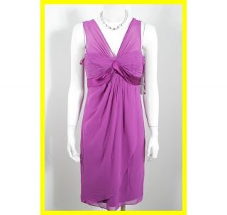 NEW DONNA RICCO Purple SILK Dress 4 NWT 5985 $119