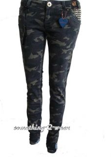 New Womens Skinny Camoflauge Style Army Jeans Parisian Branded Size 6 