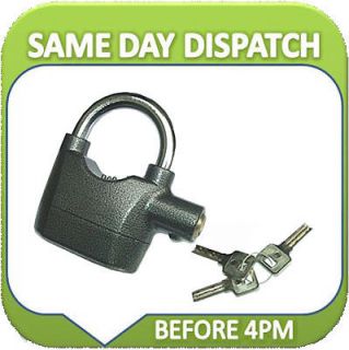 ALARMED SECURITY SENSOR PADLOCK MOTORBIKE SHED ALARM