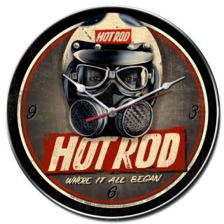 Hot Rod Magazine Helmet clock Perfect for garage/auto shop/ office