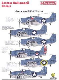 Techmod Decals 1/48 GRUMMAN F4F 4 WILDCAT Fighter