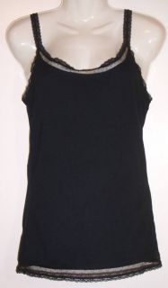 Converse One Star Black Tank Top w/Lace Edges Size Large