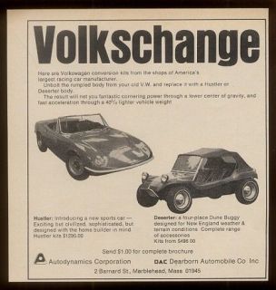 1968 VW Volkswagen Beetle based DAC Dearborn Autodymanics dune buggy 