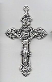Large FILIGREE 2 1/8 Crucifix Rosary Supply Parts C106