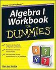 Algebra I Workbook for Dummies by Mary Jane Sterling (2011, Paperback 