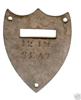 Civil War Saddle Shield, brass, near Ft Union, NM   12