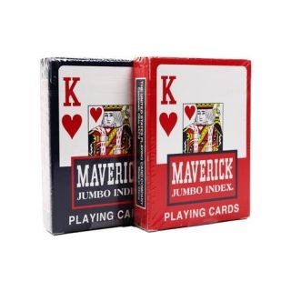 DECKS of JUMBO MAVERICK Playing Cards by bicycle blue & red Poker 