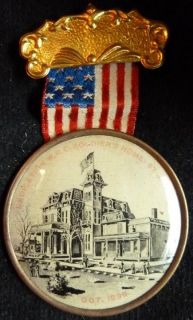 Civil War Veteran Badge   Soldiers Home Missouri 1896   