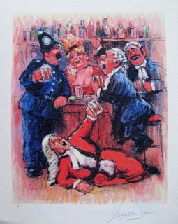 Barry Leighton Jones Hand Signed Giclee Theatre of Law Bar Association