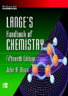 Langes Handbook of Chemistry 1998, Hardcover