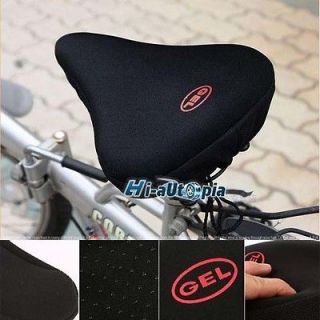 New Black Silicone Bike Bicycle Soft Gel Saddle Seat Cover Cushion Pad