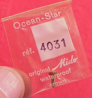 Vintage Wrist Watch Ocean Star Gold Mido 1 Piece Crown Reference 4031 