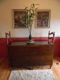 Antique Cherry Dining Table 4 x 6   Double Drop Leaf   Elegant /with 